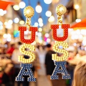 Patriotic USA earrings